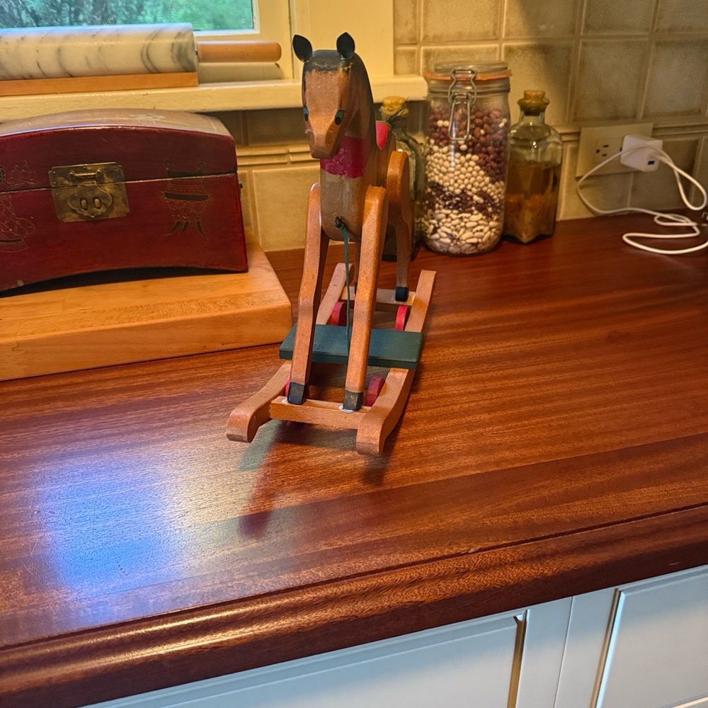 Wooden Christmas Rocking Horse - Picture 2 of 3